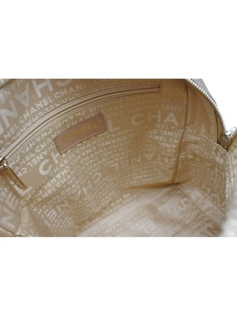 Chanel Handbag Caviar Leather CC Logo Fringe Gold